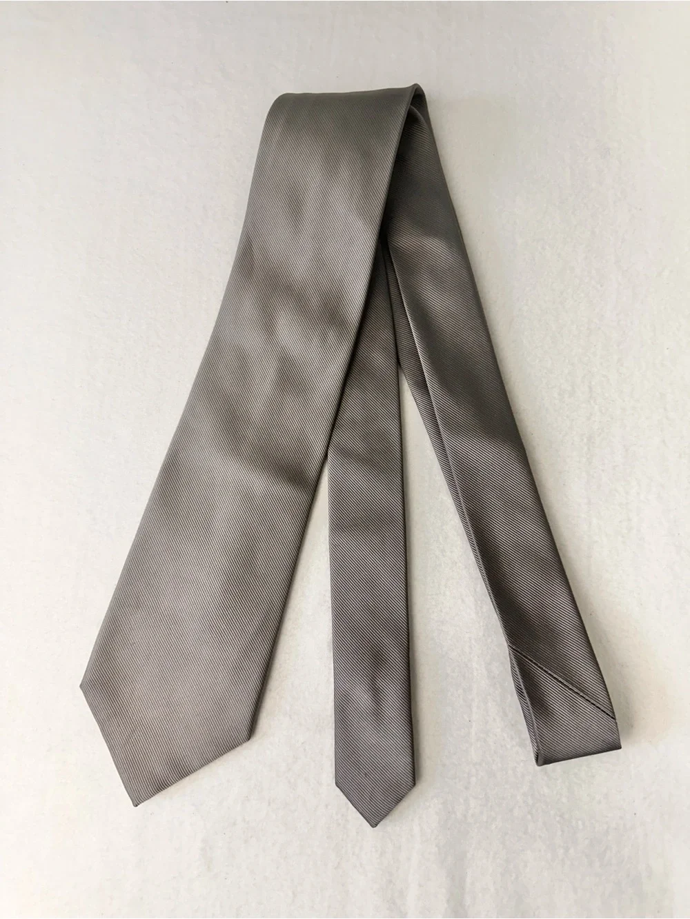 Classic Men's Solid Gray Silk Tie Jo’s a bank